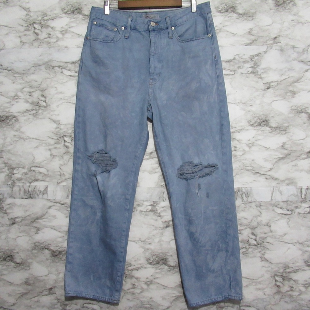 Madewell The Dad Jean Denim Jeans Ripped Destroyed Size 30